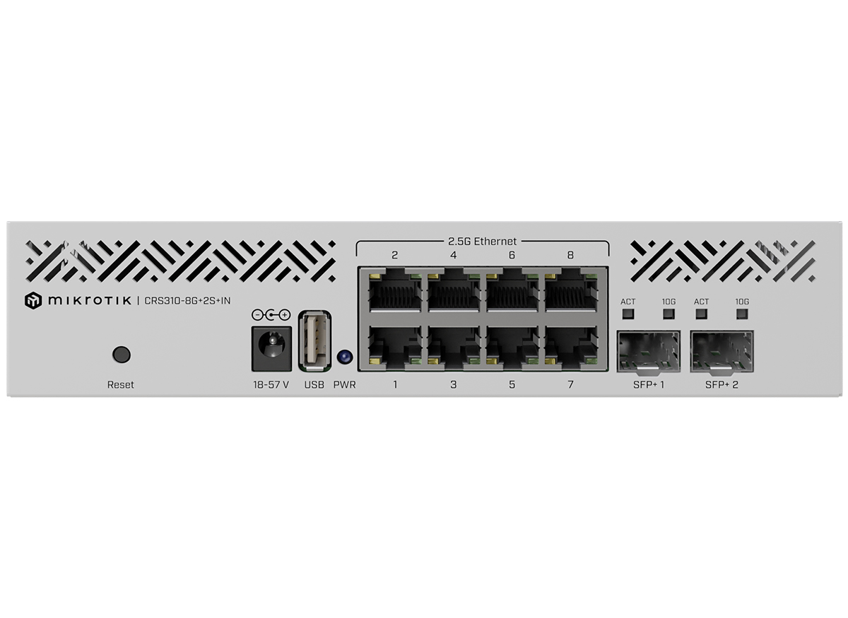 MikroTik Cloud Router Switch 8 Port 2.5Gbps Ethernet 2SFP+ | CRS310-8G+2S+IN – product image