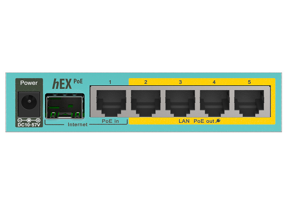 MikroTik hEX PoE 5 Port Gigabit 1SFP PoE Out Desktop Router | RB960PGS – product image