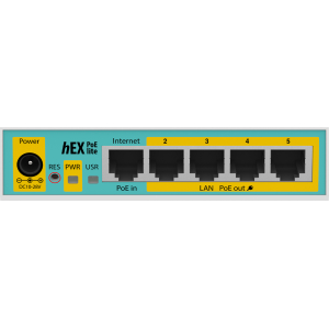 MikroTik hEX PoE Lite 5 Port Ethernet 4 PoE Router | RB750UPr2 – product image
