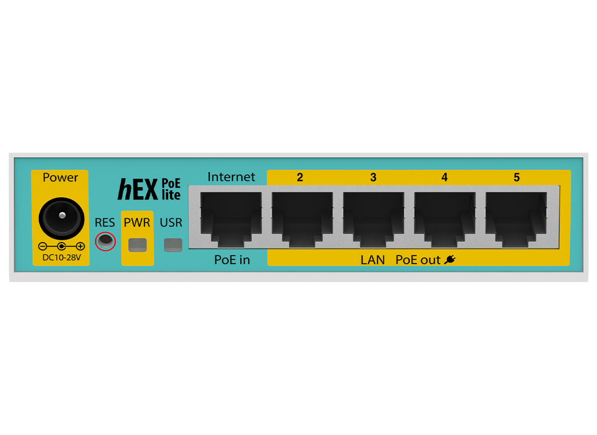 MikroTik hEX PoE Lite 5 Port Ethernet 4 PoE Router | RB750UPr2 – product image