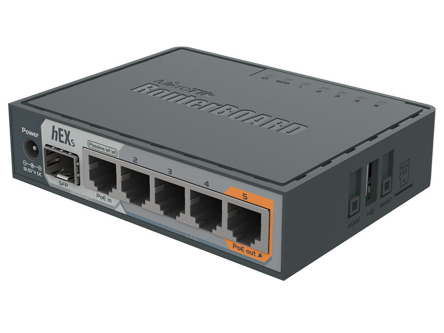 MikroTik hEX S 5 Port Gigabit 1x 2.5G SFP Desktop Router | E60iUGS – product image