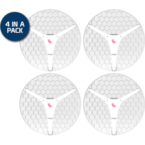 MikroTik LHG XL 5 ac 27dBi PtP CPE 4 Pack | RBLHGG-5acD-XL4pack – product image