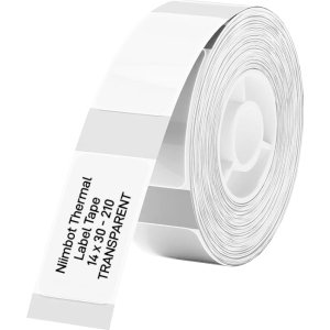 NIIMBOT NIIMBOT D11/D110/D101/H1S Thermal Label 14x30mm - 210 Labels Per Roll - Transparent (TT14*30-210TRANSPARENT) – product image