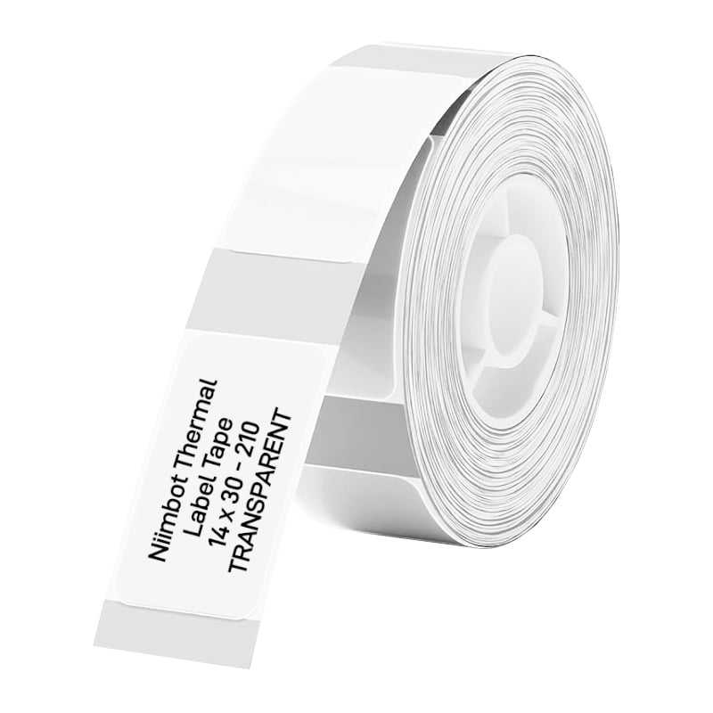 NIIMBOT NIIMBOT D11/D110/D101/H1S Thermal Label 14x30mm - 210 Labels Per Roll - Transparent (TT14*30-210TRANSPARENT) – product image
