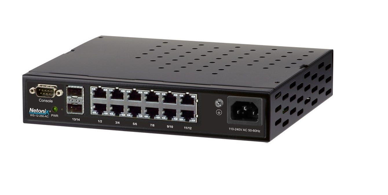 NETONIX 12-PORT MANAGED POE SWITCH 24V-48V AC POE + 2SFP UPLINK PORTS 250W | NTX-WS-12250-AC - Image 3