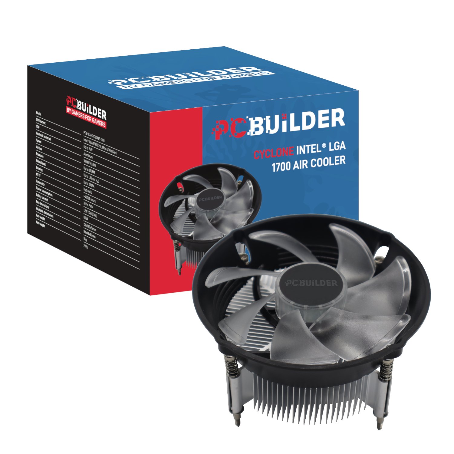 PCBuilder PCBuilder CYCLONE Intel® LGA 1700 Air Cooler (PCB-CA-CYCLONE-1700) – product image