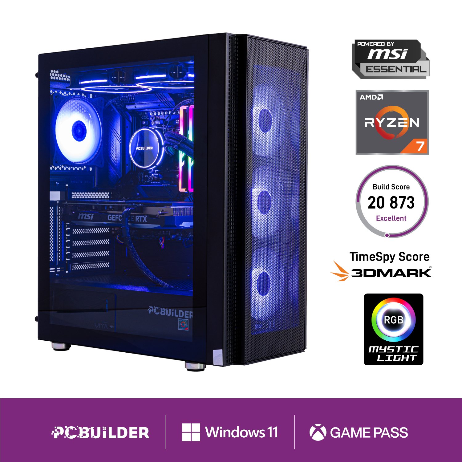 PCBuilder PCBuilder Ryzen 7 9700X TACTICIAN Windows 11 Gaming PC (PCB_TACTICIAN_05) – product image