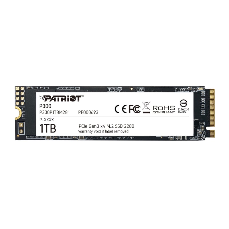 Patriot Patriot P300 1TB M.2 PCIe NVMe SSD (P300P1TBM28) – product image
