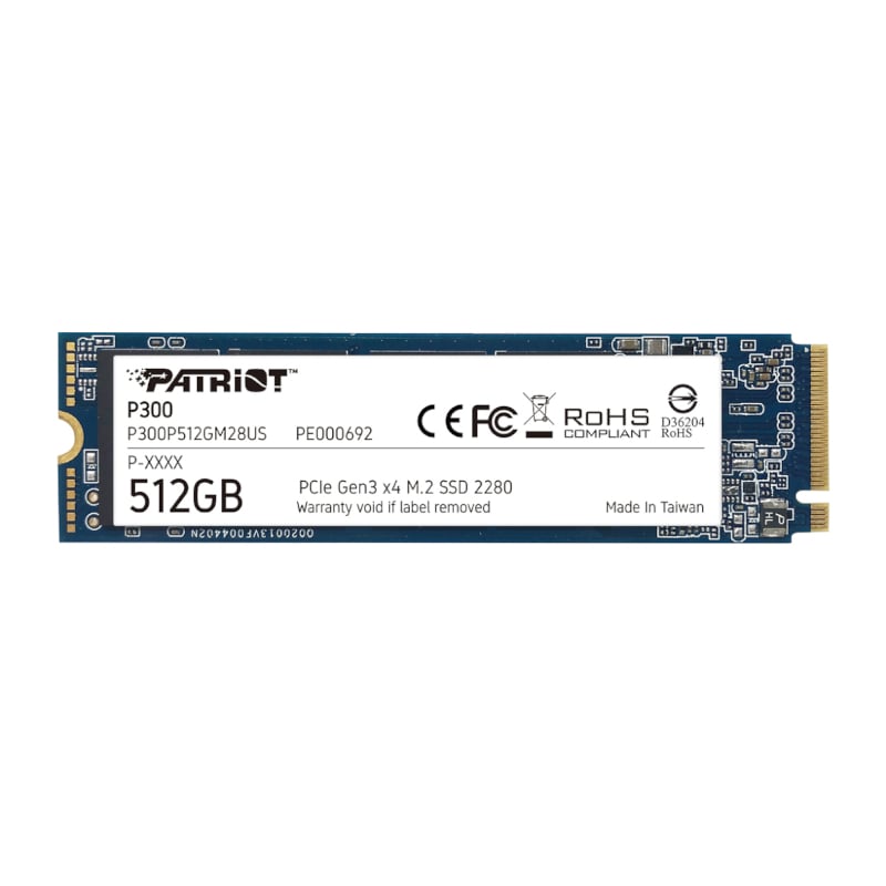 Patriot Patriot P300 512GB M.2 PCIe NVMe SSD (P300P512GM28) – product image