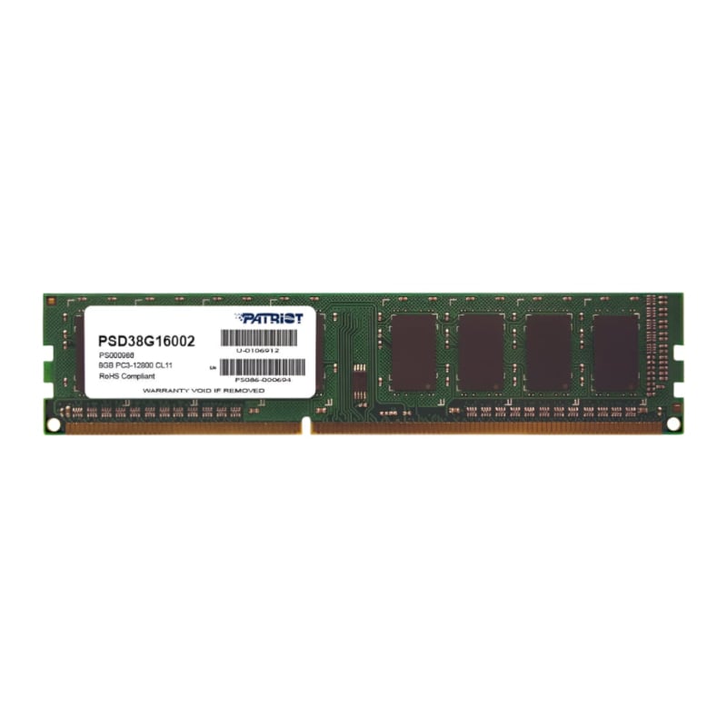 Patriot Patriot Signature Line 8GB 1600MHz DDR3 Single Rank Desktop Memory (PSD38G16002) – product image