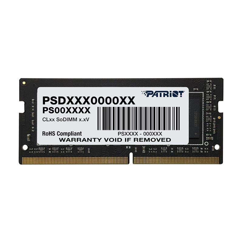 Patriot Patriot Signature Line 8GB DDR4 2666MHz Single Rank SODIMM Notebook Memory (PSD48G266681S) – product image