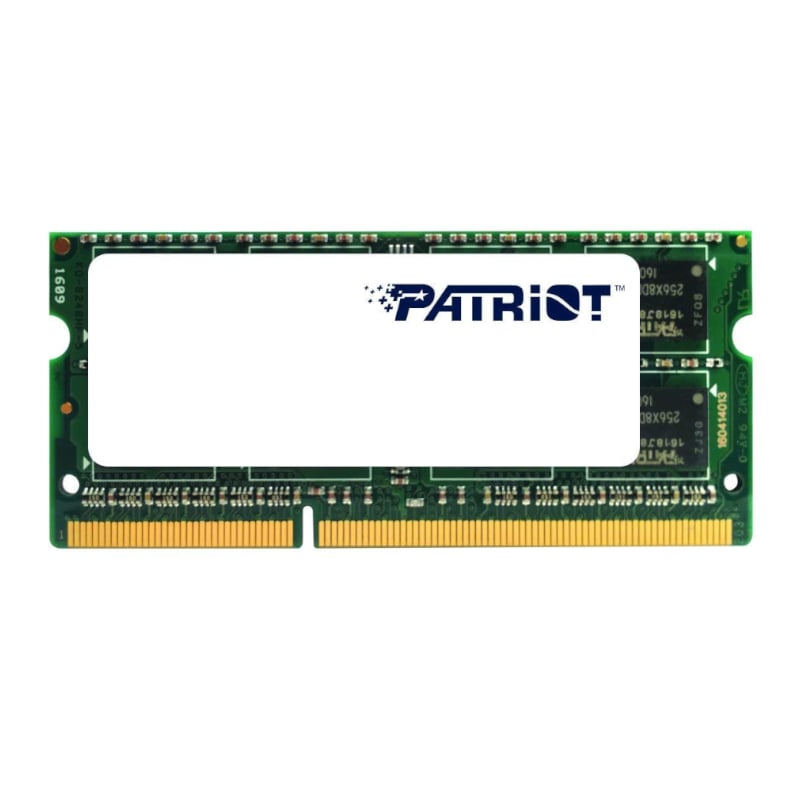 Patriot Signature Line 8GB 1600MHz DDR3L Dual Rank SODIMM Notebook Memory (PSD38G1600L2S) – product image