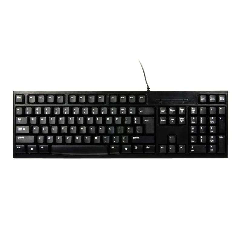 Port Port Connect Office Budget Wired Keyboard-Black (900753-US) – product image