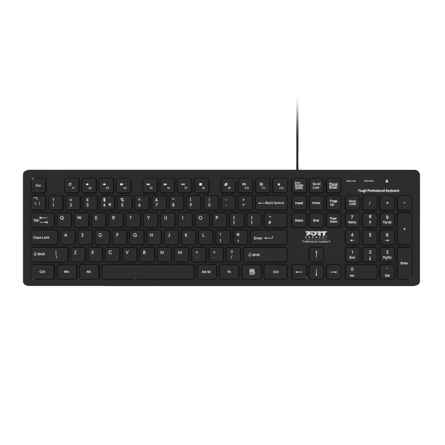 Port Port Connect Tough Office USB Keyboard - Black (900752-US) – product image