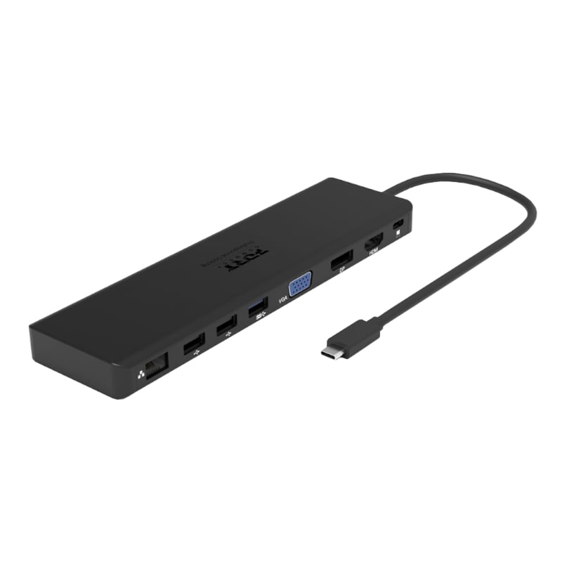 Port Port USB Type-C 1 x USB3.1|2 x USB 3.0|2 x USB 2.0|1 xHDMI-DP-VGA| Micro+SD Card Reader|1 x Mini DP|1 x RJ45|1 x Audio-Microphone| PD 100W -Black (901906-W) – product image