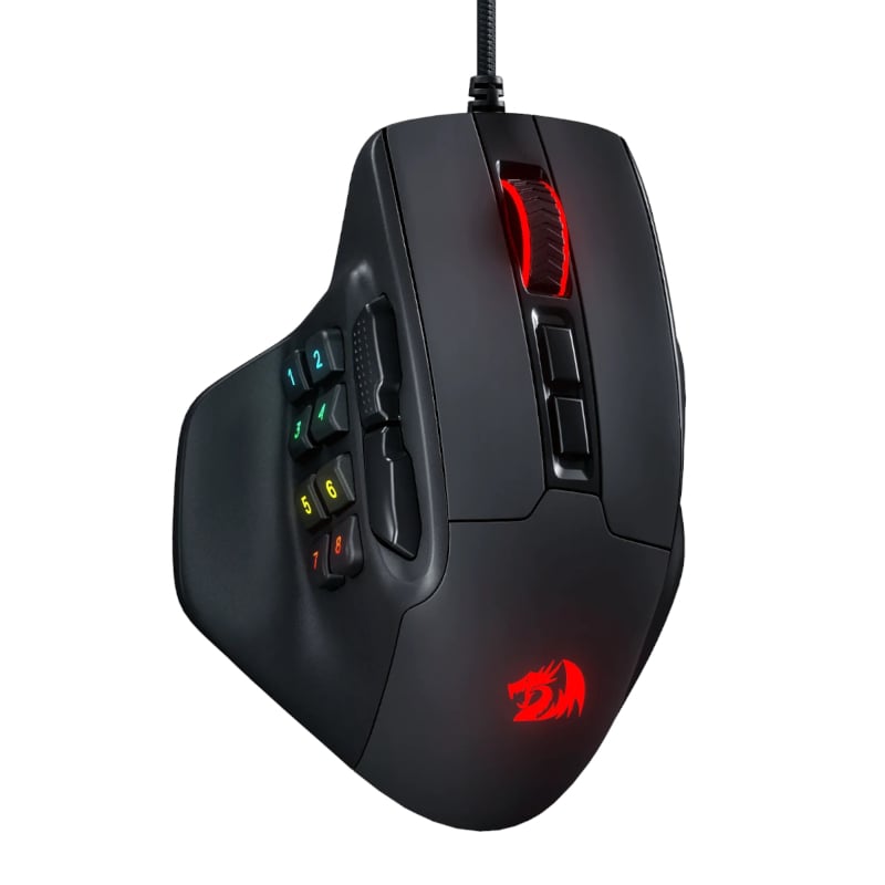 Redragon REDRAGON Aatrox 6200DP RGB MMO Gaming Mouse - Black (RD-M811-RGB) – product image