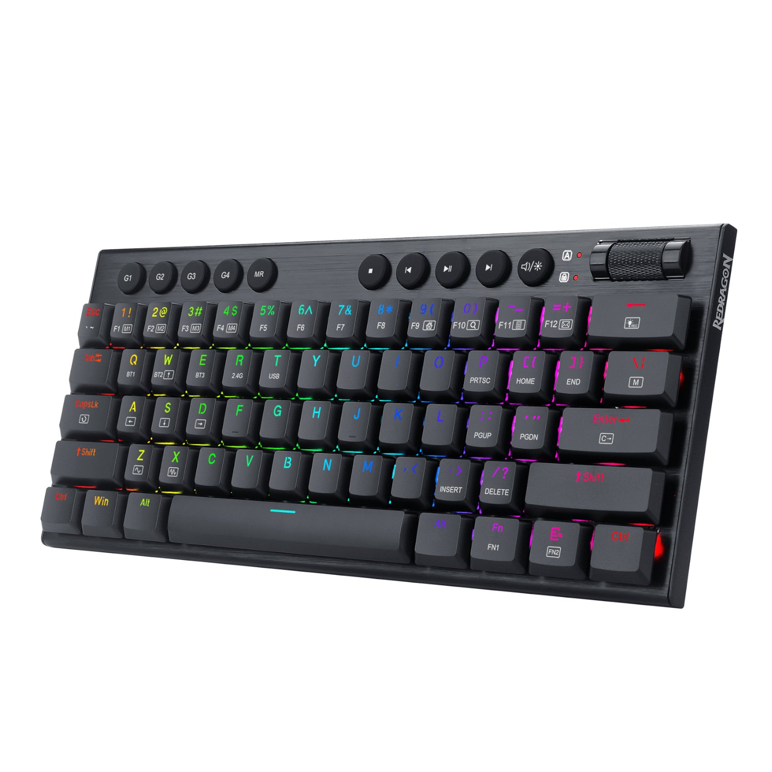Redragon REDRAGON Horus Mini 61Key Red Switch RGB Low Profile Gaming Mechanical Keyboard - Black (RD-K632-RGB) – product image
