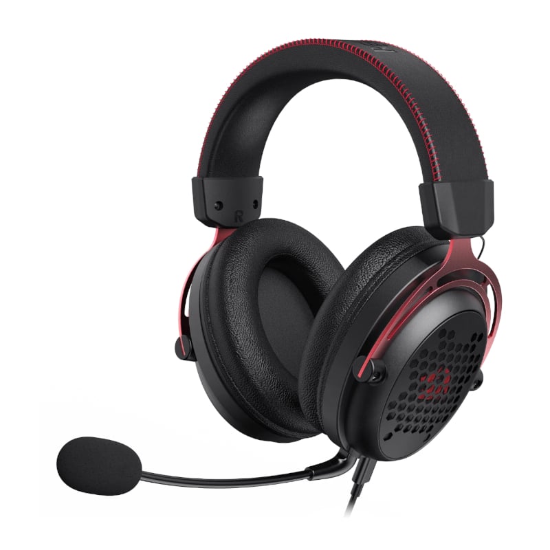 Redragon REDRAGON Over-Ear DIOMEDES Honeycomb 3.5mm AUX Gaming Headset - Black (RD-H386) – product image