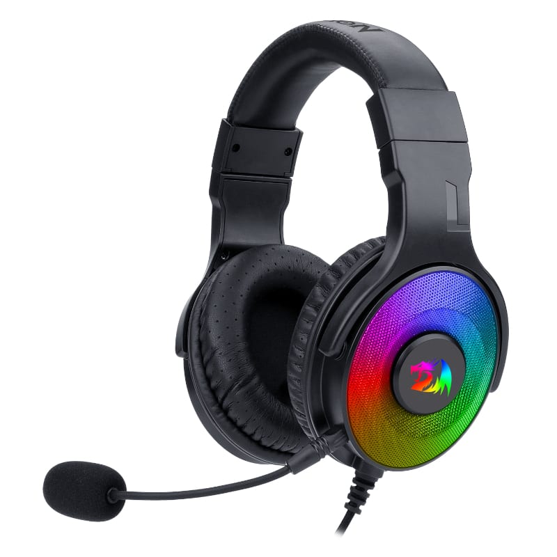 Redragon REDRAGON Over-Ear PANDORA USB (Power Only)|Aux (Mic and Headset) RGB Gaming Headset - Black (RD-H350RGB-1) – product image
