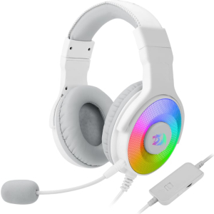 Redragon REDRAGON Over-Ear PANDORA USB (Power Only)|Aux (Mic and Headset) RGB Gaming Headset - White (RD-H350W-RGB-1) – product image