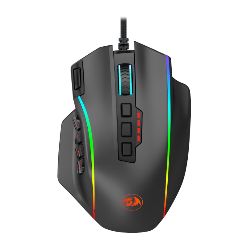 Redragon REDRAGON PERDICTION 4 12400DPI RGB MMO Ergo Gaming Mouse - Black (RD-M901-K-2) – product image