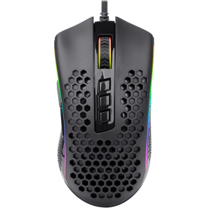 Redragon REDRAGON STORM 12400DPI 7 Buttons|Ergonomic Design|P3327 Optical Sensor|Lightweight Body|RGB Backlit gaming Mouse - Black (RD-M808-RGB) – product image