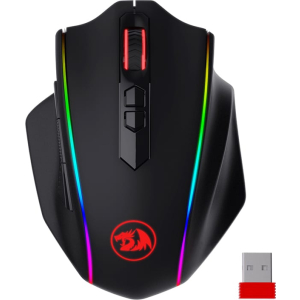 Redragon REDRAGON VAMPIRE ELITE Wireless 16000DPI|8 Button|Ergonomic Design|P3335 Optical Sensor|Type-C Cable|RGB Backlit Gaming Mouse - Black (RD-M686RGB) – product image