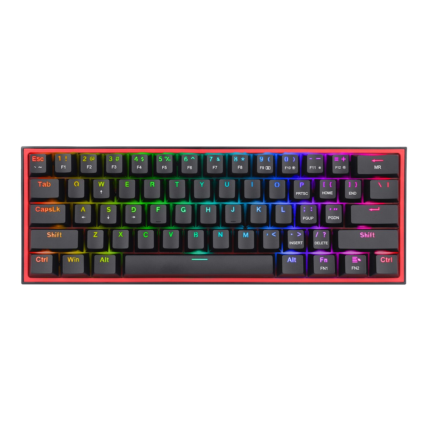 Redragon Redragon K616 FIZZ Pro 61-Key RGB Mechanical Gaming Keyboard – Black (60%