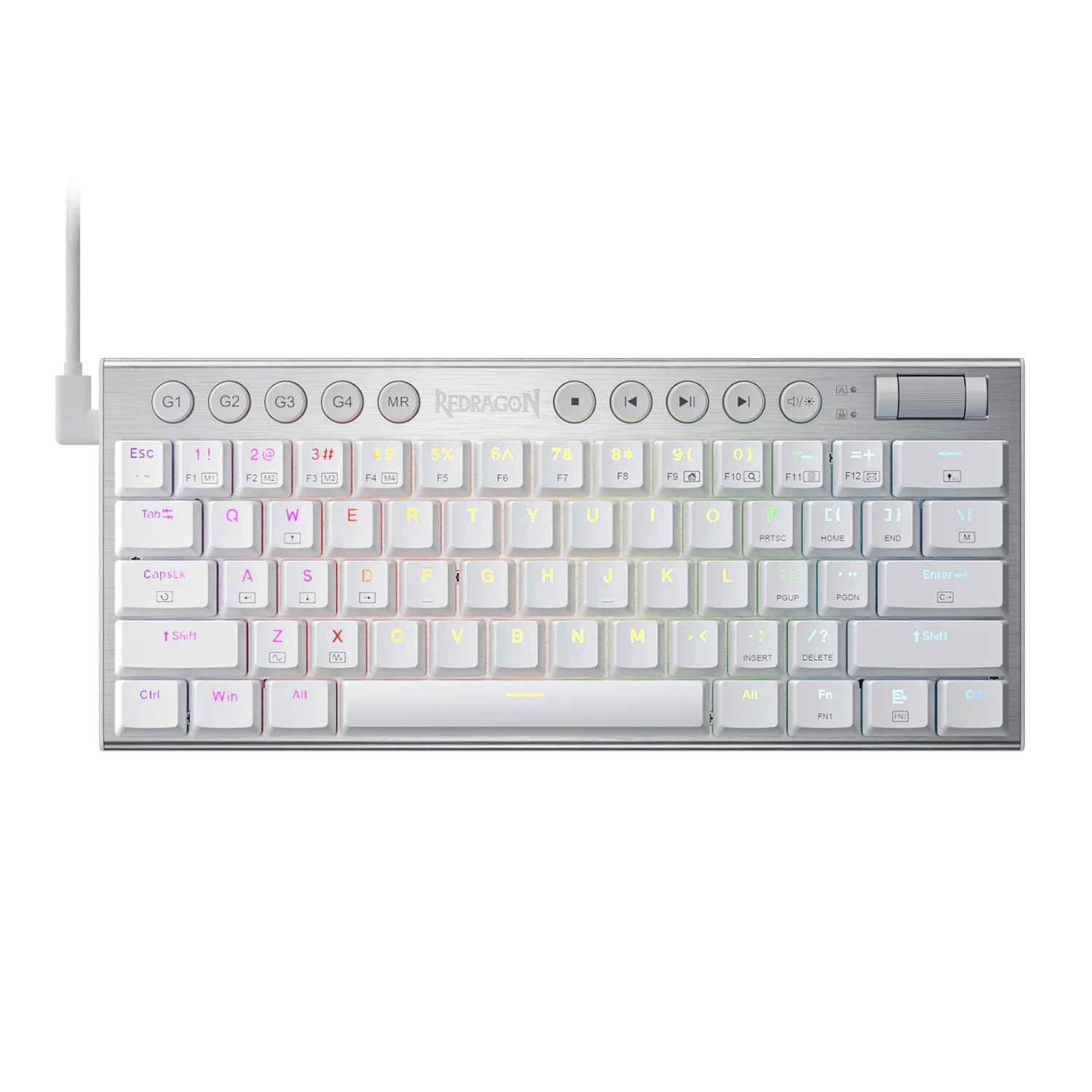 Redragon Redragon K632 HORUS Mini 60% RGB Wired Gaming Keyboard – White (RD-K632W-RGB) – product image