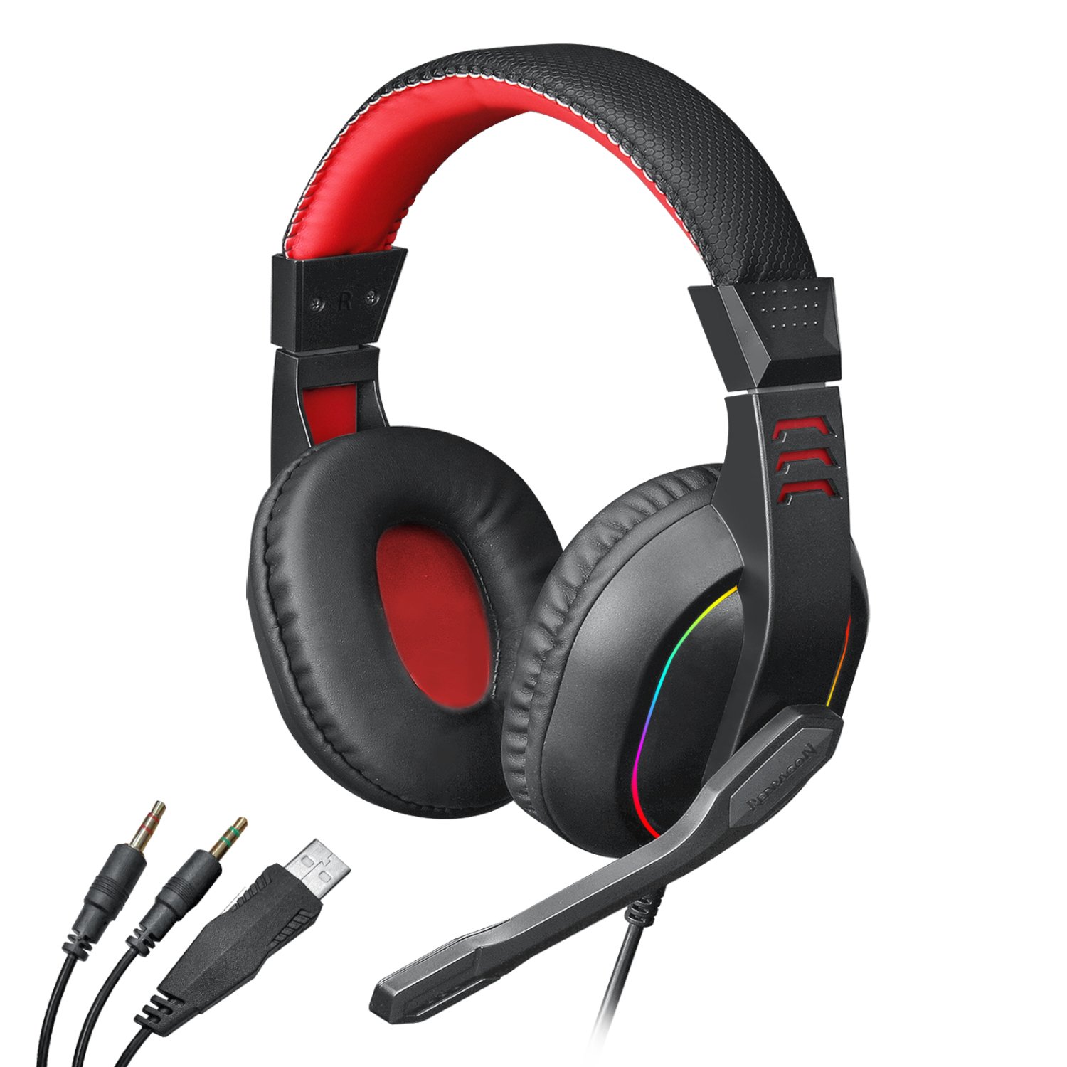 Redragon Redragon Over-Ear ARES Aux RGB Gaming Headset - Black (RD-H120-RGB) – product image