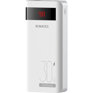 Romoss Romoss Sense 6PS Pro 20000mAh 30W Fast Charge Power Bank - White (PSN20-191-1133H) – product image