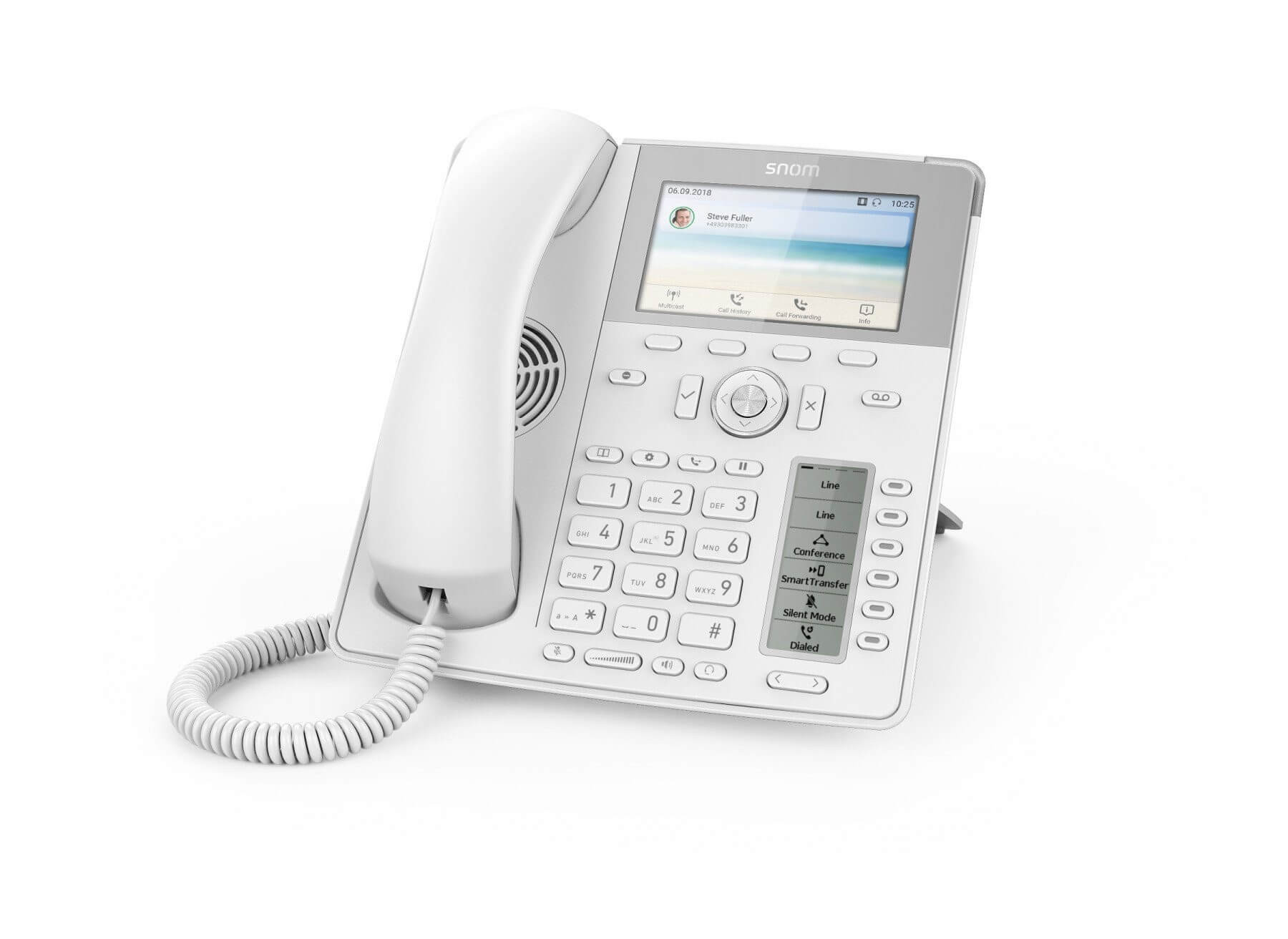 SNOM D785 12-LINE DESKTOP SIP PHONE IN WHITE - NO PSU INCLUDED - HI-RES 4.3" COLOUR DISPLAY - USB - Image 3