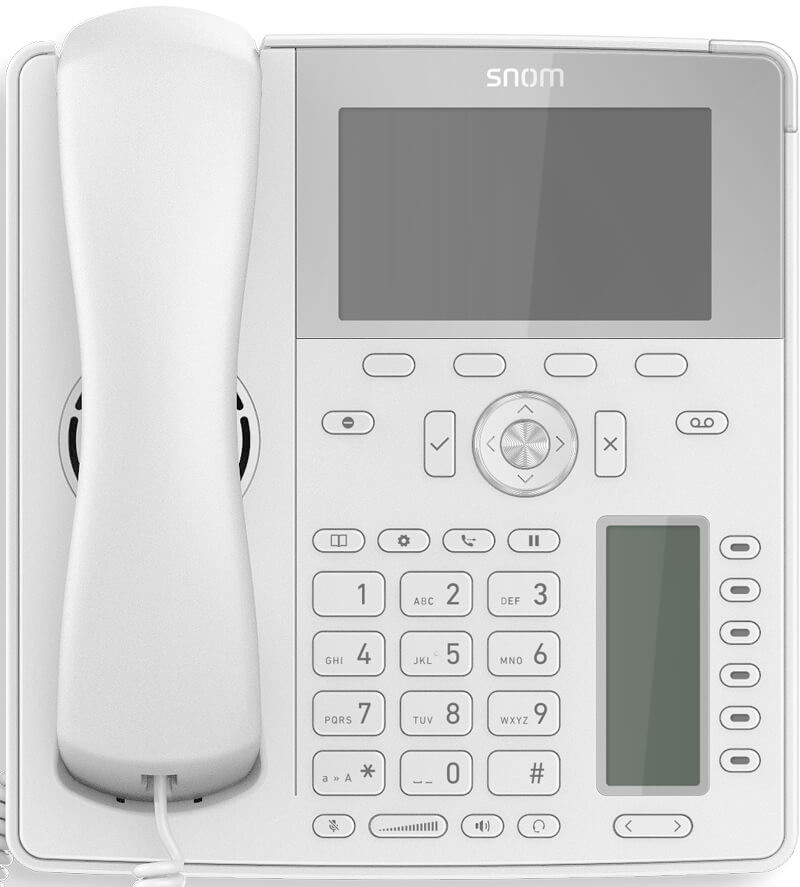 SNOM D785 12-LINE DESKTOP SIP PHONE IN WHITE - NO PSU INCLUDED - HI-RES 4.3" COLOUR DISPLAY - USB - Image 4