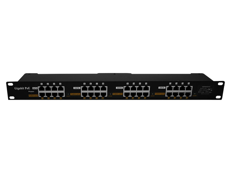 16 Port Gigabit Passive PoE Injector – product image
