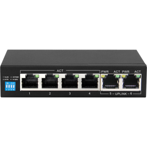 Scoop 6 Port Gigabit 4 PoE 60W Switch – product image