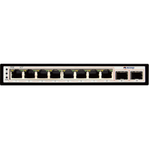 Scoop 8 Port Gigabit PoE 96W 2SFP Switch – product image