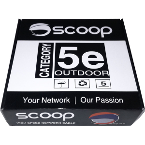 Scoop 100m Box Cat5e Outdoor FTP CCA Cable – product image