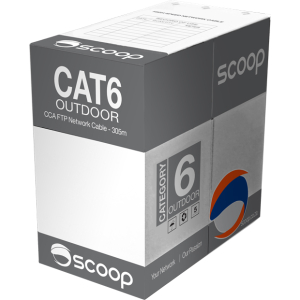 Scoop 305m Box CAT6 Outdoor FTP CCA Cable – product image