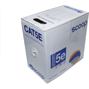 Scoop 305m Box Cat5e CCA White UTP Cable – product image