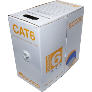Scoop 305m Box Cat6 CCA White UTP Cable – product image