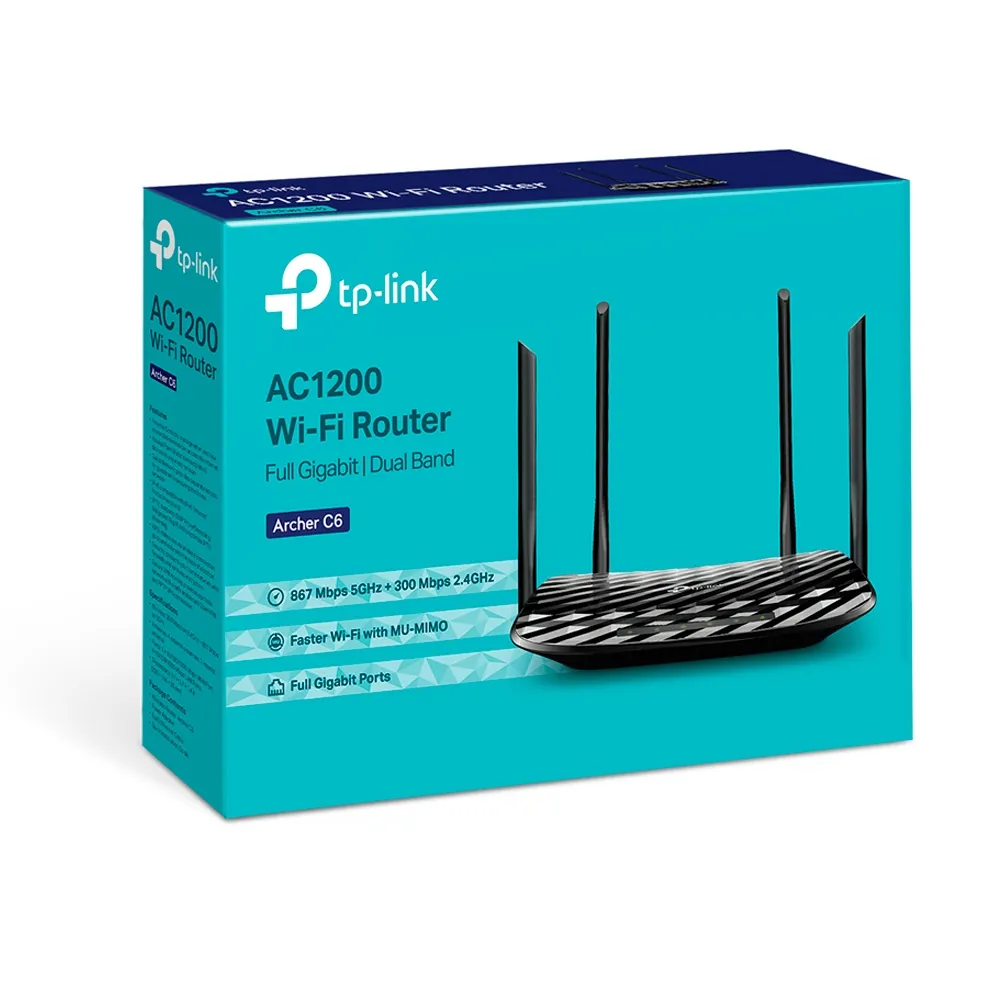 TP-LINK ARCHER C6 1200 MBPS DUAL-BAND MU-MIMO WI-FI ROUTER - Image 4