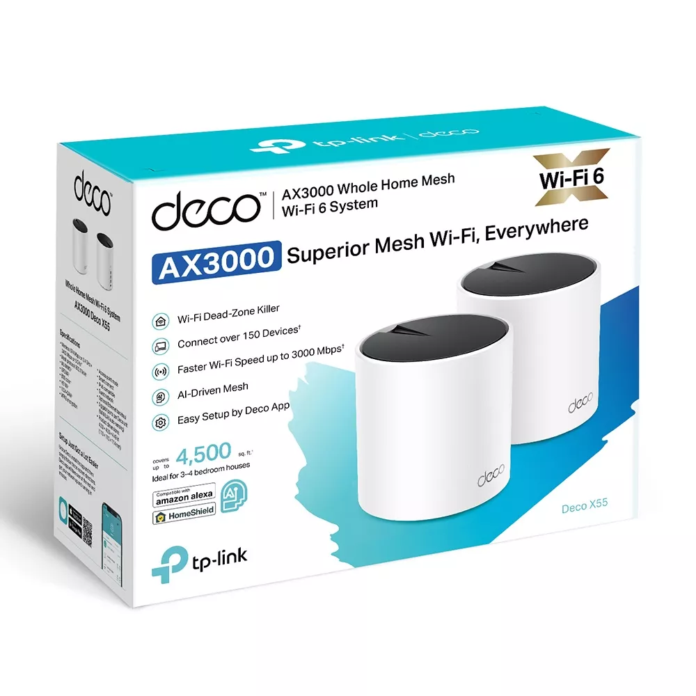 TP-LINK DECO AX3000 WHOLE HOME MESH WI-FI 6 SYSTEM (2 PACK) - Image 3