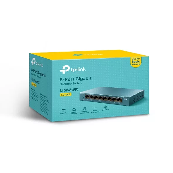 TP-LINK 8-PORT 10/100/1000MBPS DESKTOP NETWORK SWITCH | TL-SG108 - Image 5