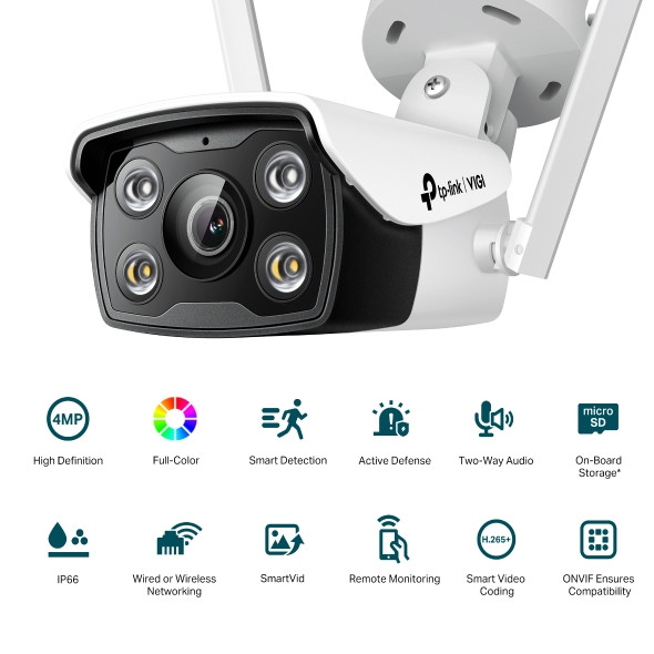 TP-LINK VIGI 4MP OUTDOOR FULL-COLOR WI-FI BULLET NETWORK CAMERA - Image 3