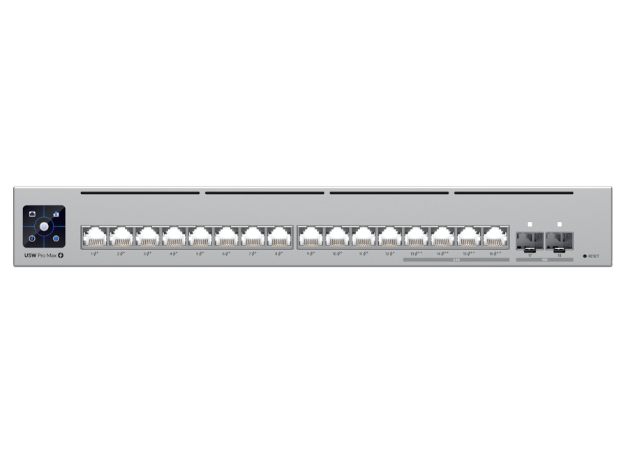 Ubiquiti UniFi Pro Max Switch 16 with 12 PoE 4x 2.5Gbps PoE++ 180W | USW-Pro-Max-16-PoE – product image