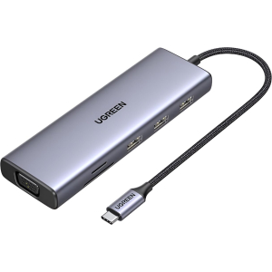 Ugreen UGREEN 9-in-1 Type-C Hub | HDMI | VGA | LAN | SD/TF | 100W PD | USB3.0 (CM498-15600) – product image