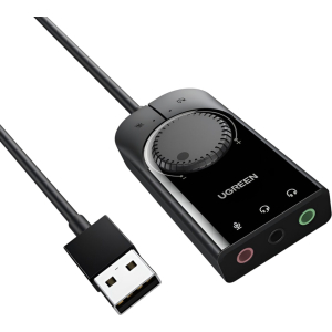 Ugreen UGREEN CM129-40964 USB-A to 3.5mm External Stereo Sound Adapter - Black (CM129-40964) – product image