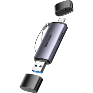 Ugreen UGREEN CM185-50706 2-in-1 OTG Card Reader | Type-C | USB-A - Silver (CM185-50706) – product image