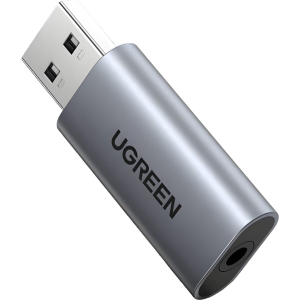 Ugreen UGREEN CM383-80864 USB-A to 3.5mm Audio Jack External Sound Adapter - Silver (CM383-80864) – product image