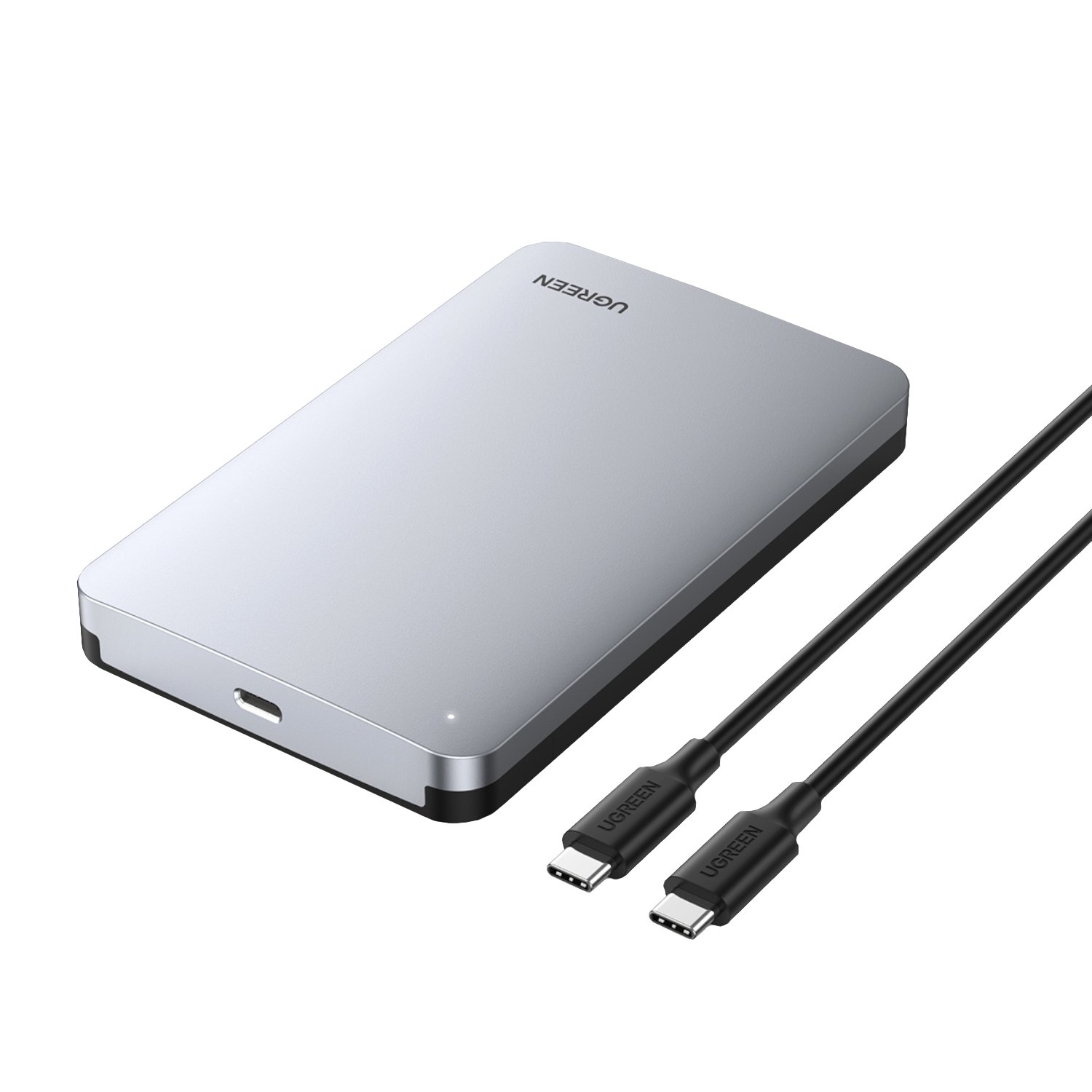 Ugreen UGreen CM300 2.5 inch USB Type-C Hard Drive Enclosure - Silver (CM300-70499) – product image